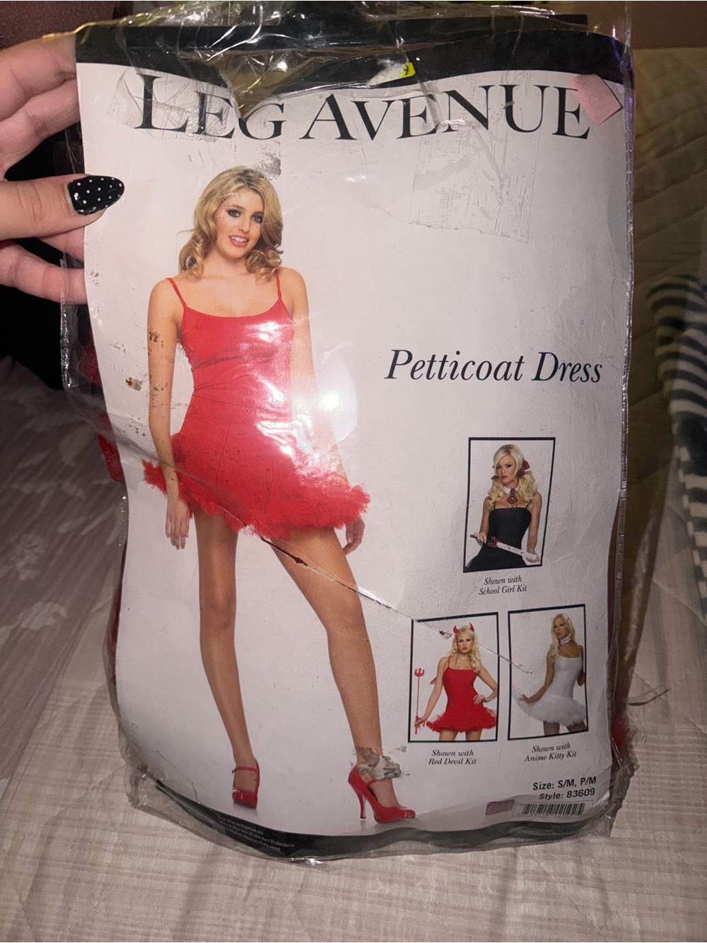 Leg Avenue Red Petticoat Dress with Ruffle Hem